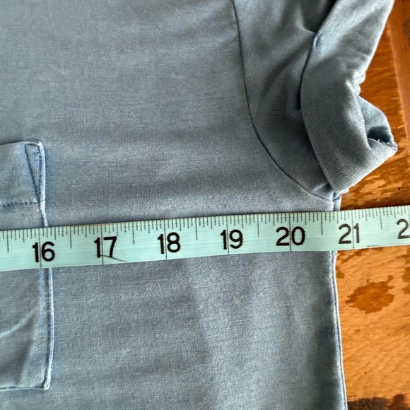 American Eagle Soft & Sexy Blue Roll Sleeve Crewneck Pocket T Shirt Size Small - Picture 10 of 11